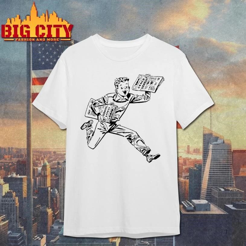Retro Newspaper Boy Genco Showboat Advertising Mascot Shirt
