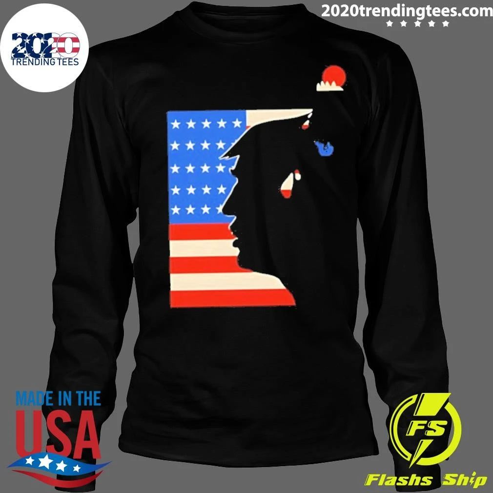 Donald Trump American Flag Silhouette Shirt