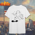 Keith Haring Style Minimalist Running Boy Skateboard Sketch shirt