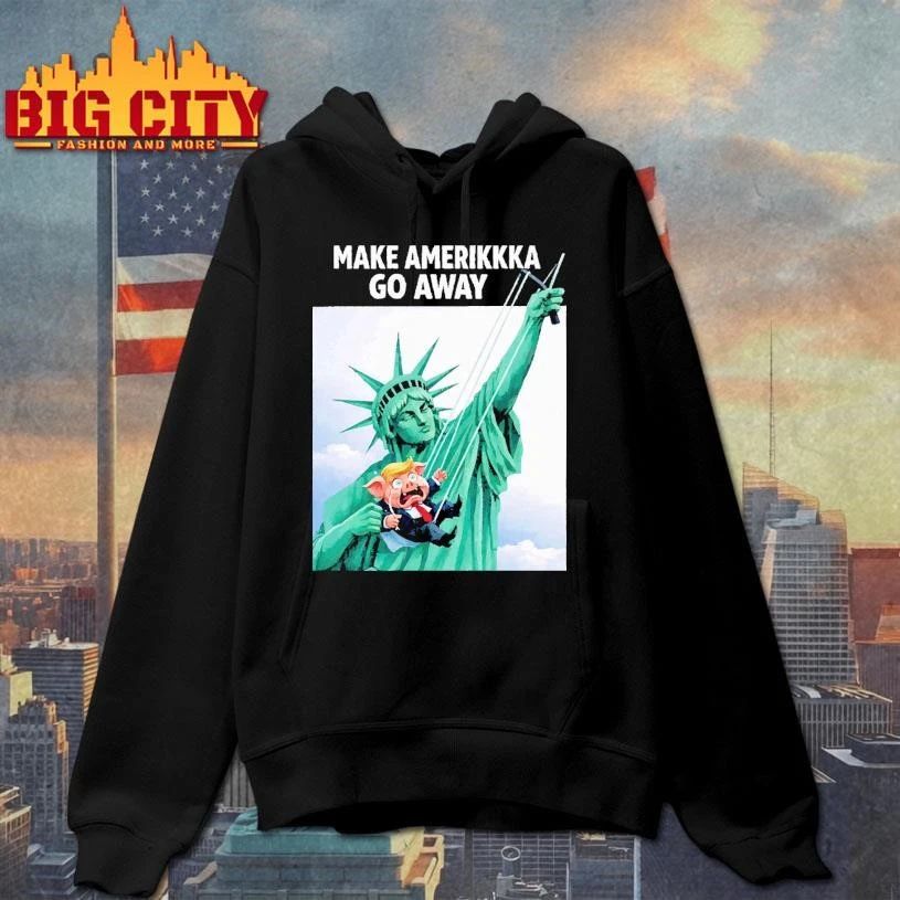 Make Amerikkka Go Away Statue Of Liberty Slingshot Anti Trump Pig Parody Shirt