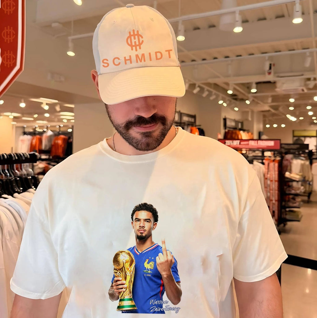 Warren Zaire-Emery France National Team World Cup trophy and middle finger shirt