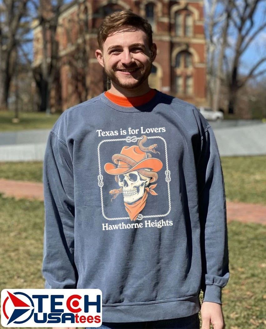 Texas is for lovers hawthorne heights cowboy skull shirt