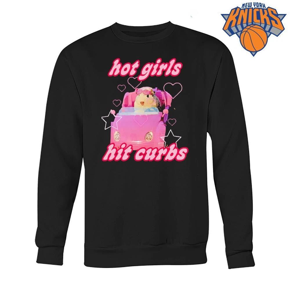 Girls Hit Curbs Funny Hamster Driving Graphic T Shirt