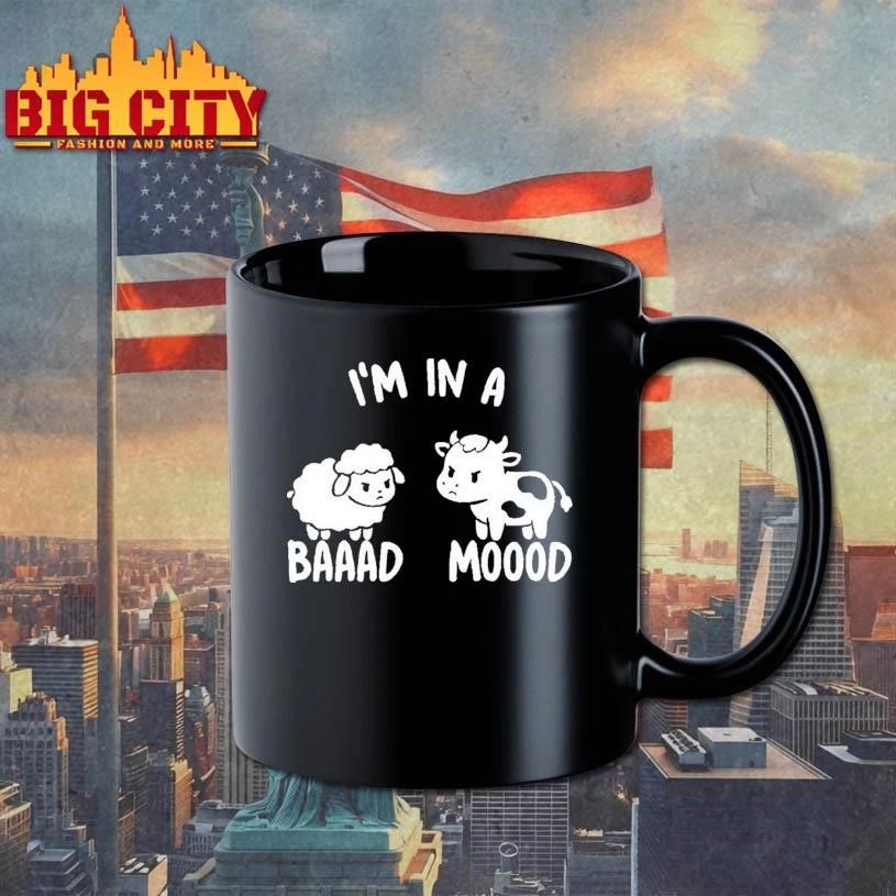 I am in a baaad moood funny angry sheep and cow shirt