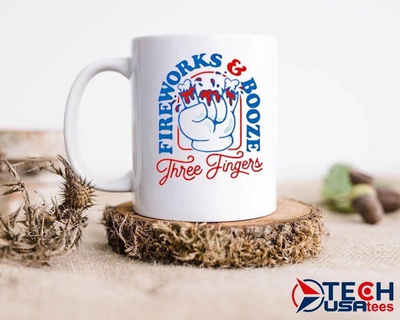 Fireworks and Booze Three Fingers shirt
