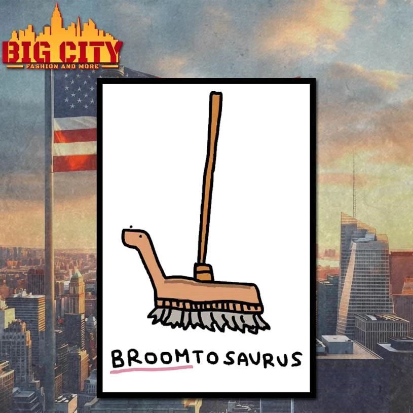 Broomtosaurus Broom Dinosaur Pun Aesthetic Cute Utility Art Shirt