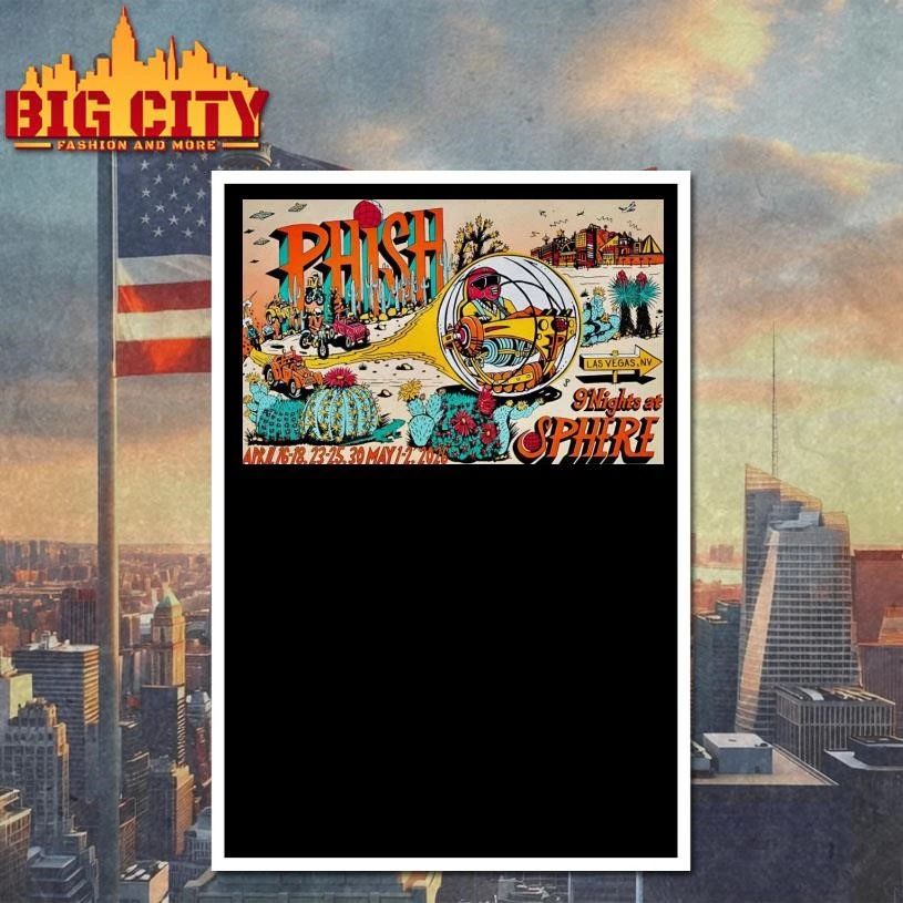 Phish Apr 16-May 2 2026 Sphere Las Vegas, NV Poster Shirt