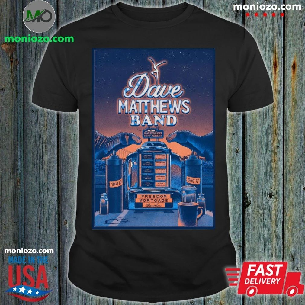 Original Dave Matthews Band Camden NJ 7 10-7 11 2026 Poster T-Shirt