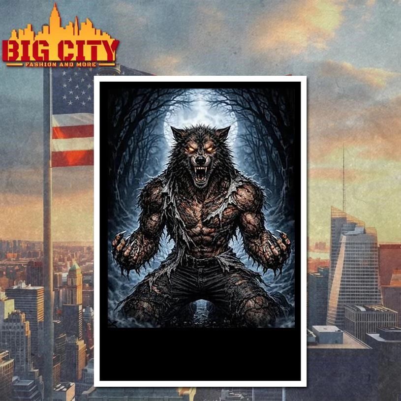 Werewolf Ripping Off Shirt Meme Graphic Shirt