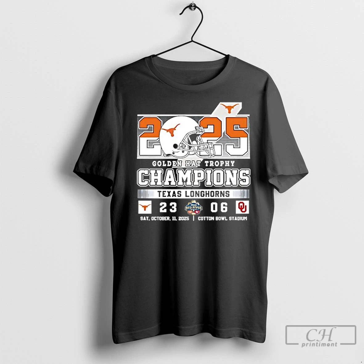 Classic Texas Longhorns Golden Hat Trophy Champions 2025 Beat Oklahoma Sooners