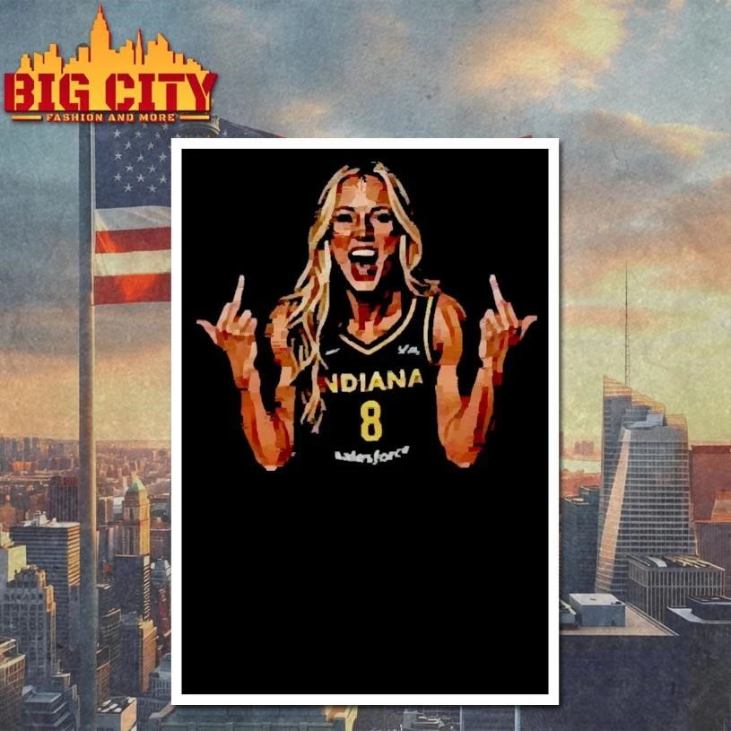 Indiana Basketball Number 8 Middle Finger Graphic Shirt