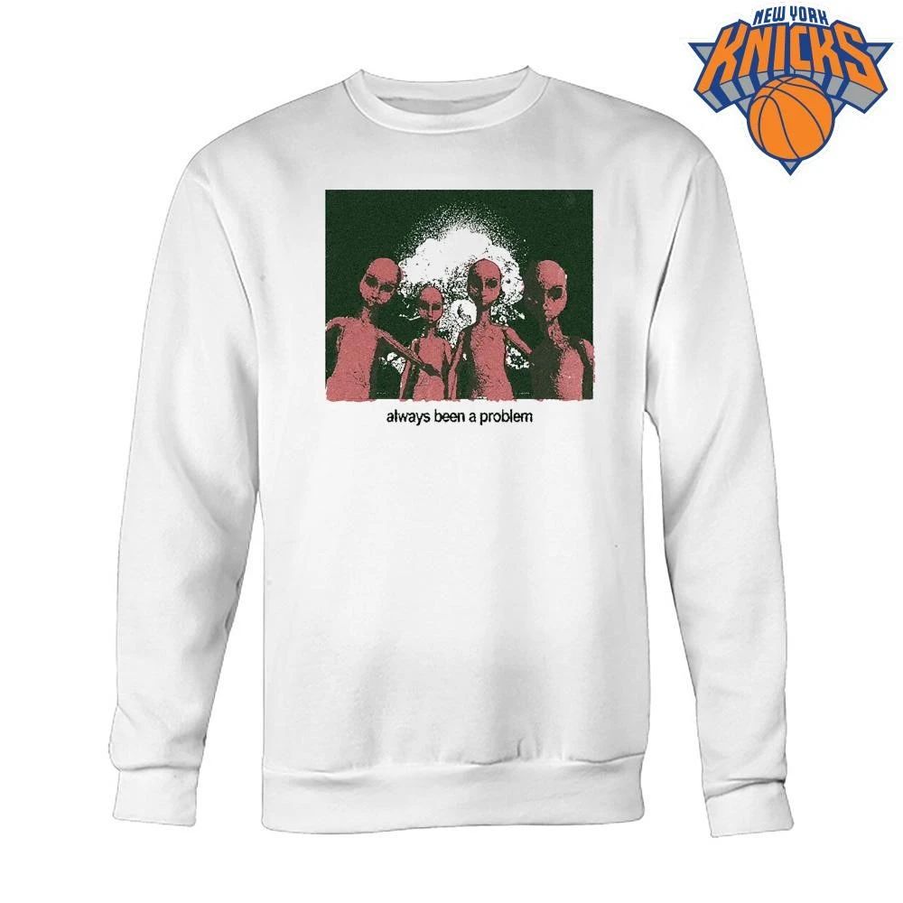 Aliens Staring In Front Of Nuclear Explosion Vintage Always Been A Problem shirt