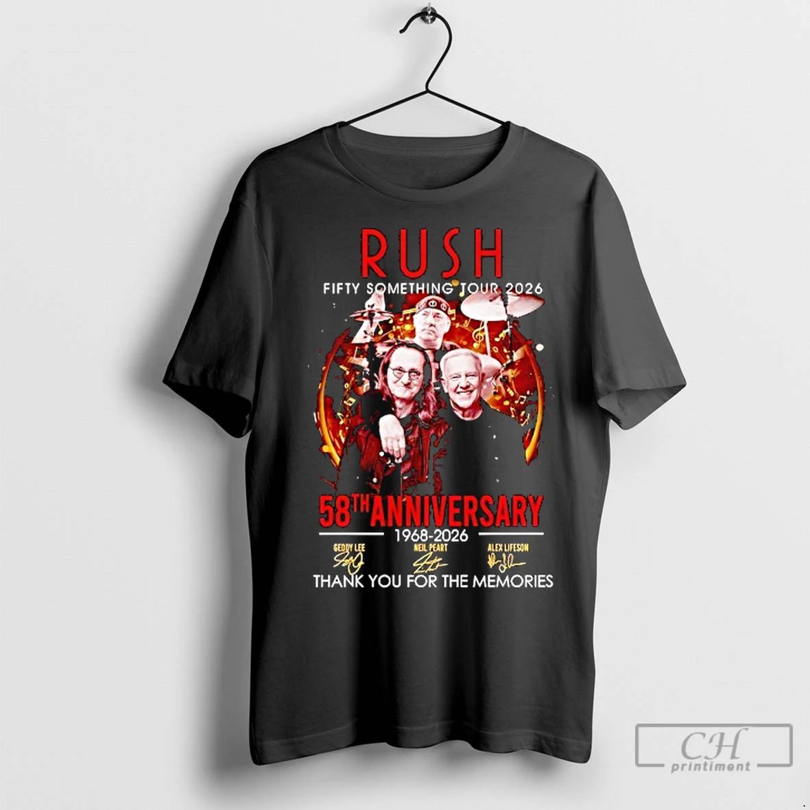 Classic Rush Fifty Something Tour 2026 58th Anniversary Thank You For The Memories Signatures