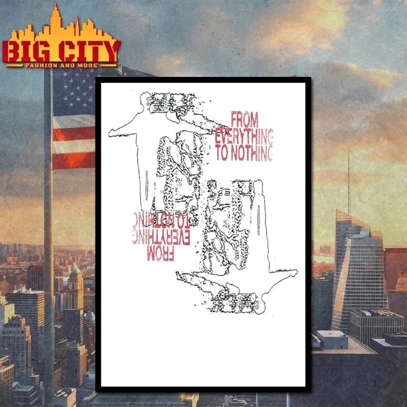 From Everything To Nothing Upside Down Line Art Distorted Grunge shirt