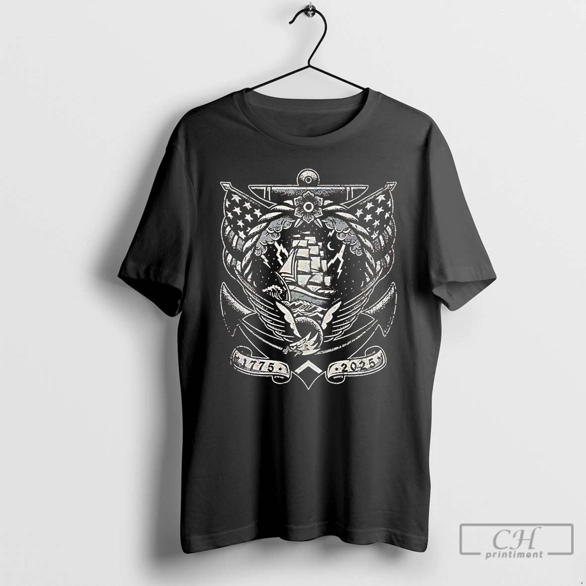 Classic Us Navy Rough Seas 250th Anniversary 1775 2025 T Shirts