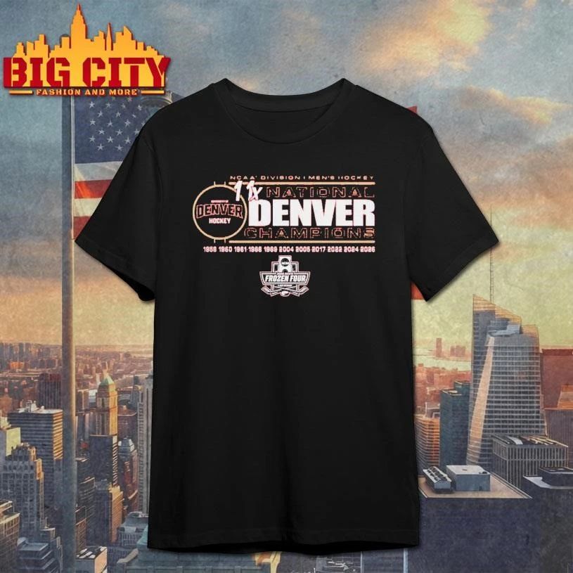 Denver Pioneers 11-Time NCAA Frozen Four Men’s Ice Hockey National Champions Shirt