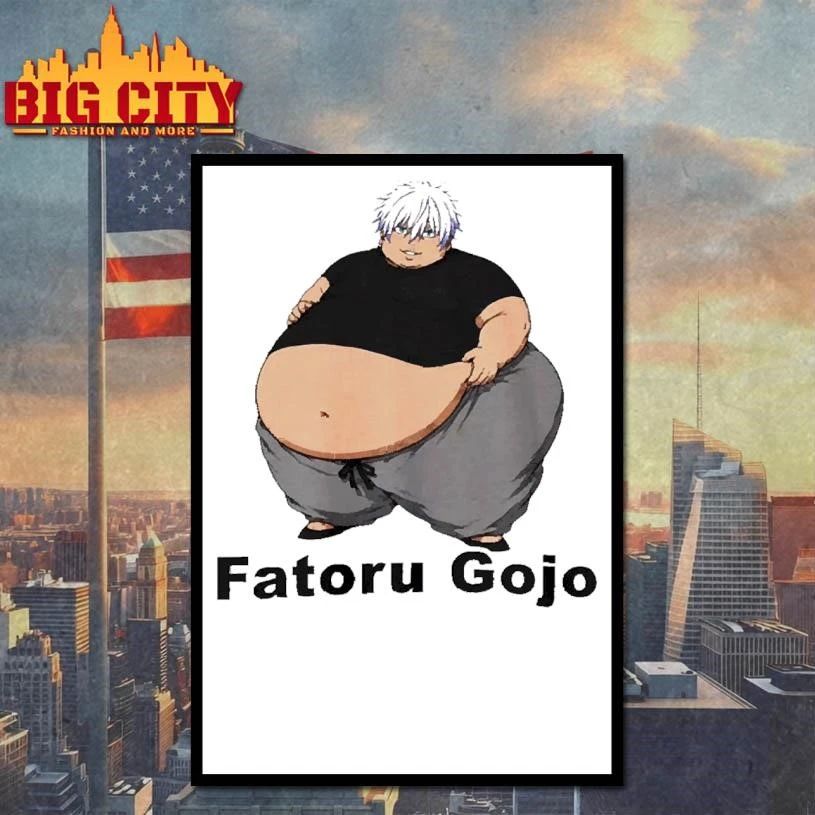 Fatoru Gojo Fat Anime Meme Funny Jujutsu Kaisen shirt