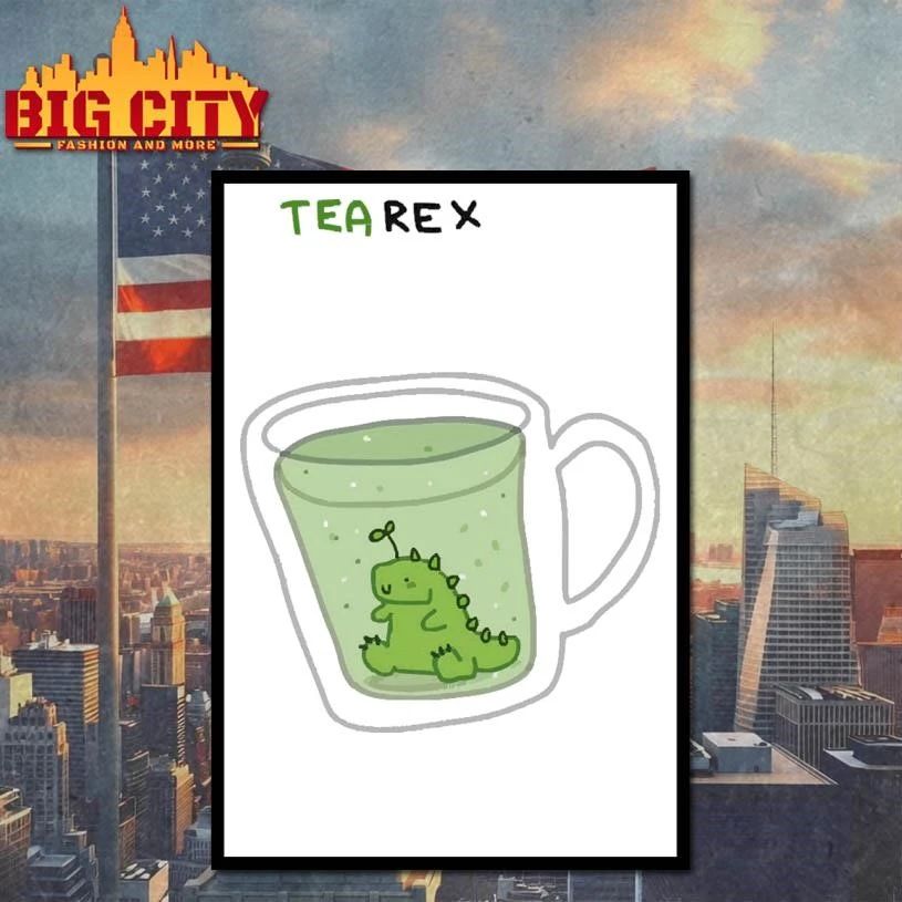 Tea Rex Matcha Green Cute Dinosaur Mug Pun Shirt