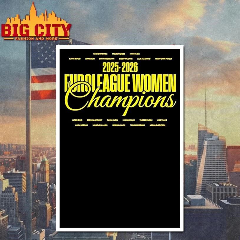 Breanna Stewart Emma Meesseman Euroleague Women Champions 2025 2026 Shirt