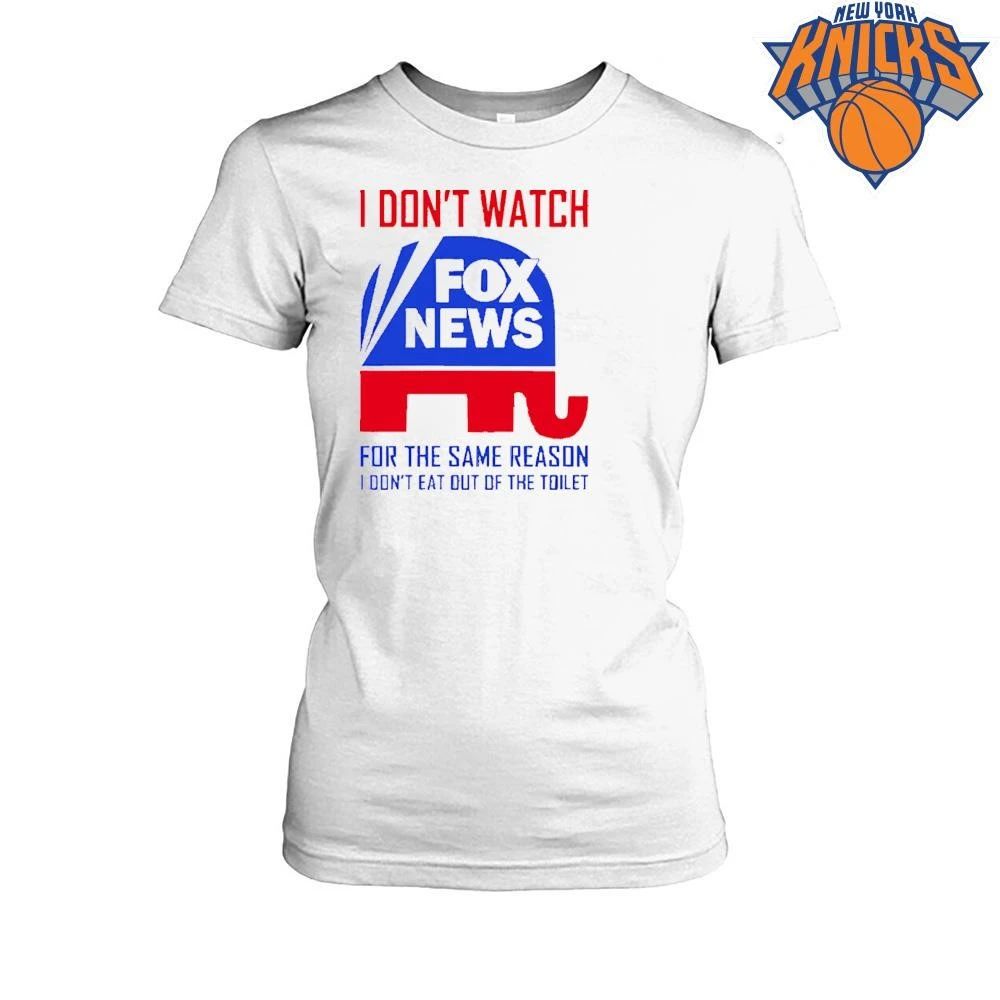 Anti Fox News Republican Elephant Toilet Funny Political Satire Shirt