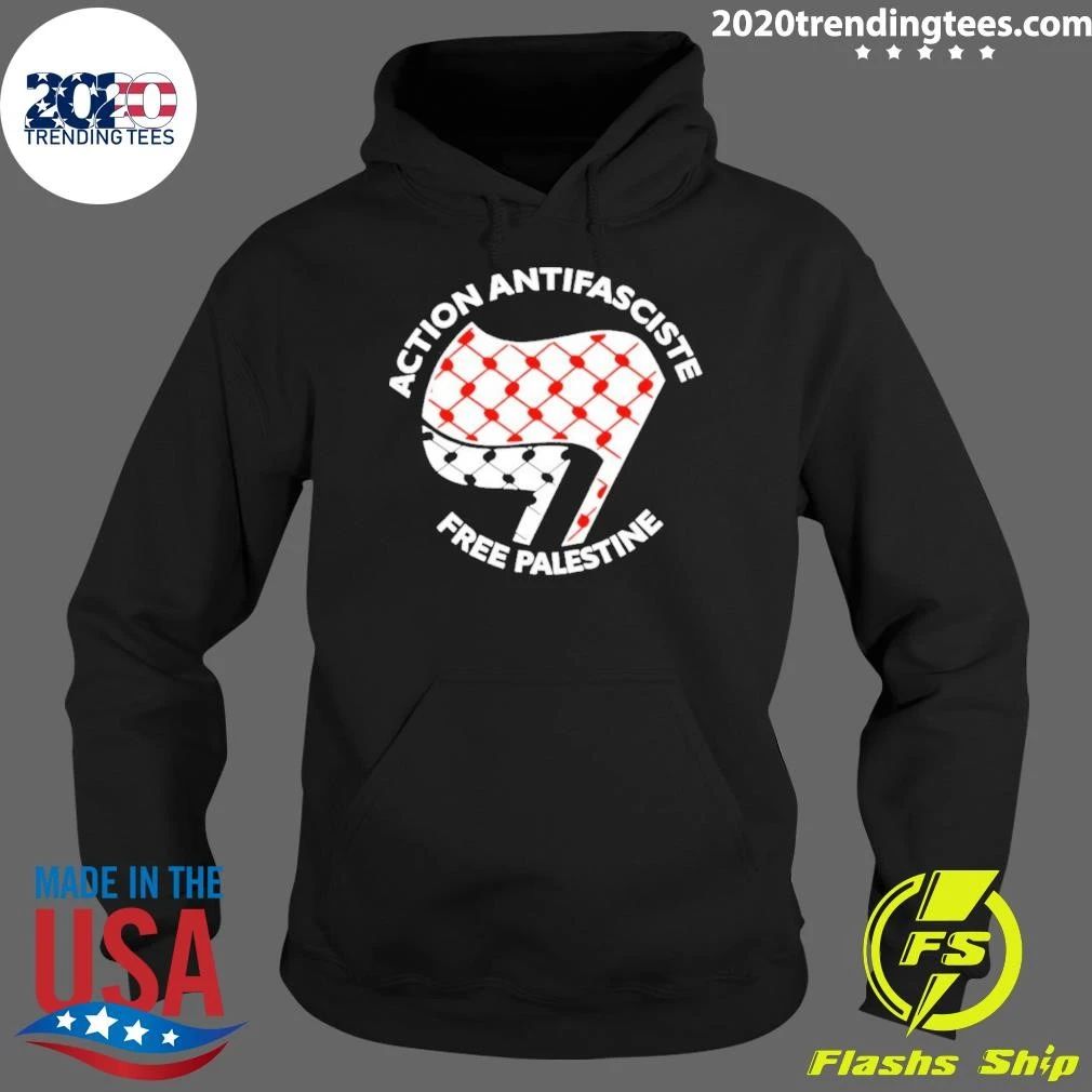 Action Antifasciste Free Palestine Antifa Shirt