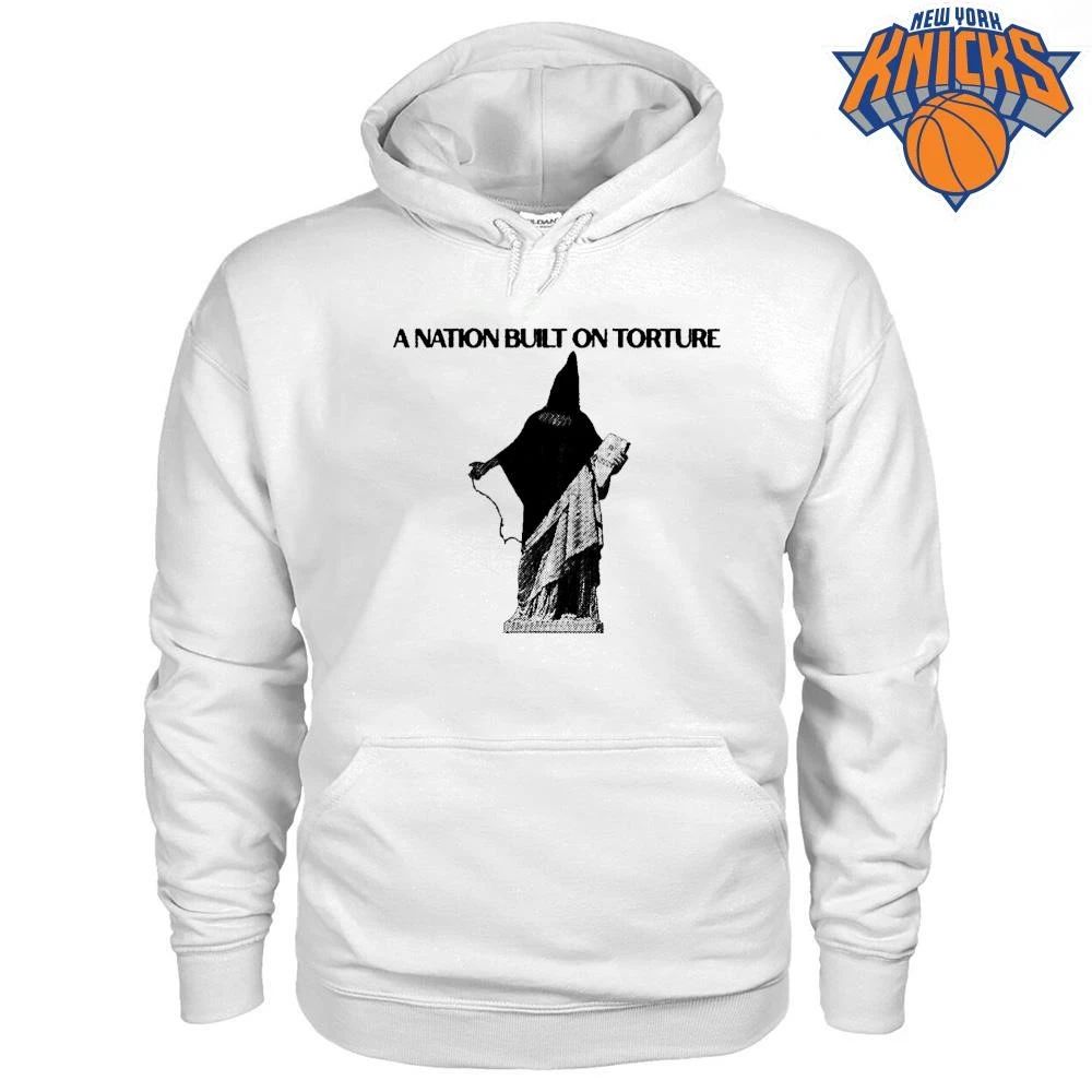 A Nation Built On Torture Historical Political Statement Dark Art Graphic Shirt