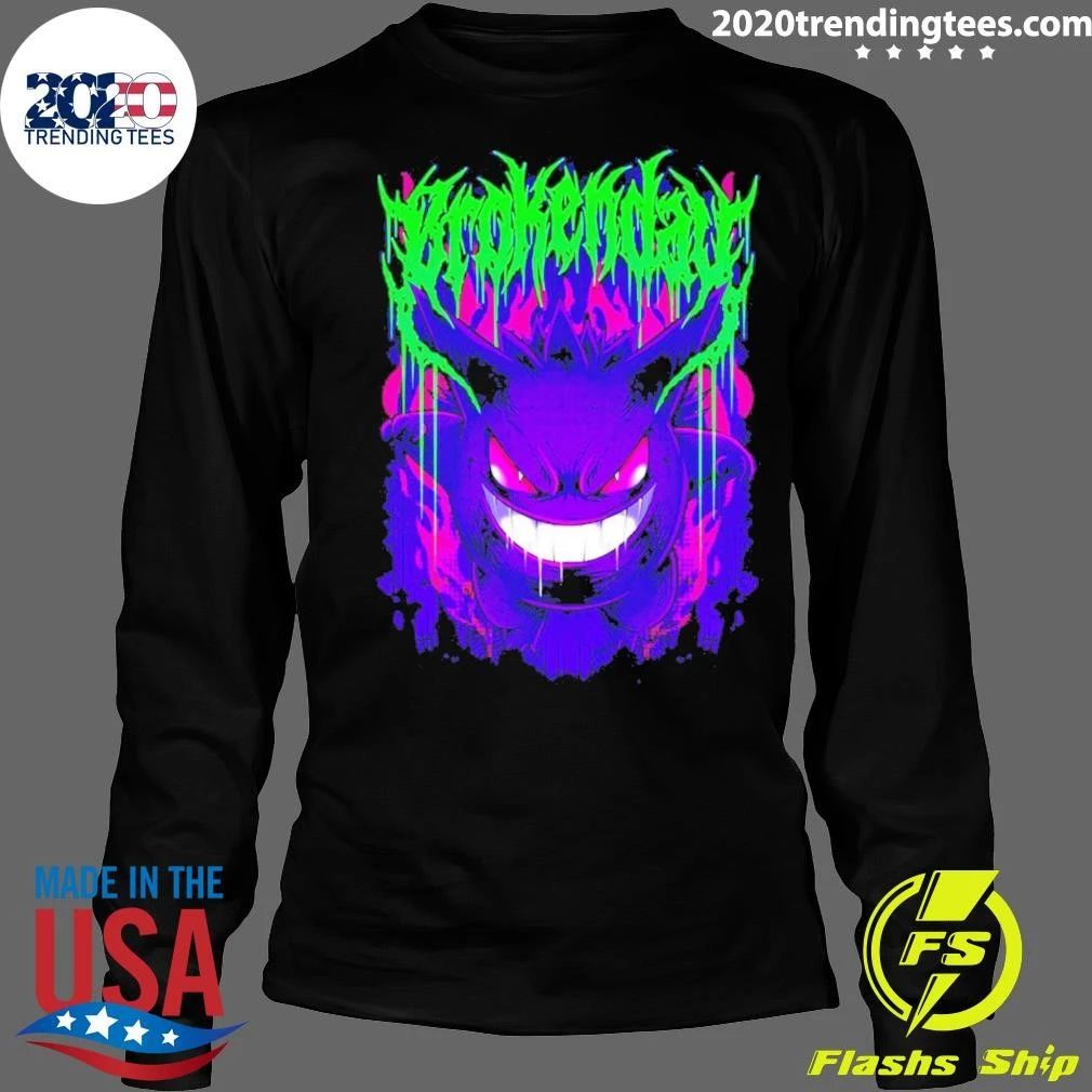 Gengar Brokenday Shadow Ball Bootleg Style Shirt