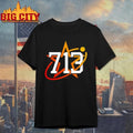 Houston 713 Star Orbit Team Logo Inspired Sport Fan Shirt