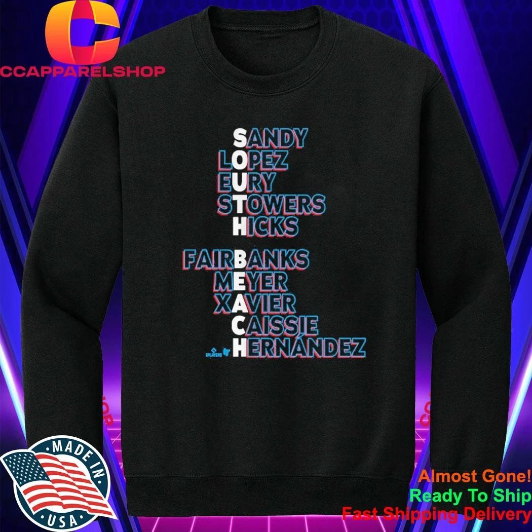 Miami Baseball South Beach Sandy Lopez Eury Stowers Hicks Shirt