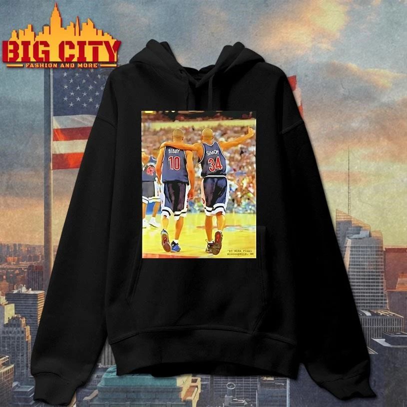 Arizona Wildcats Ncaa Championship Mike Bibby Miles Simon Final Four 1997 Vintage Retro Shirt
