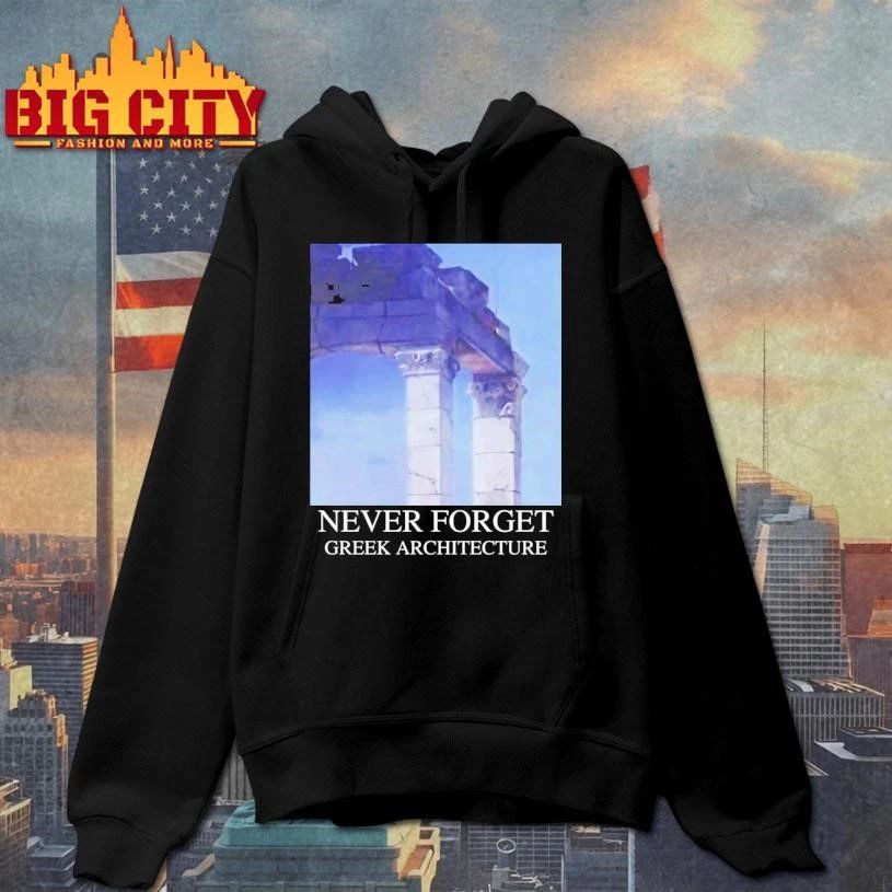 Never Forget Greek Architecture Graphic Shirt