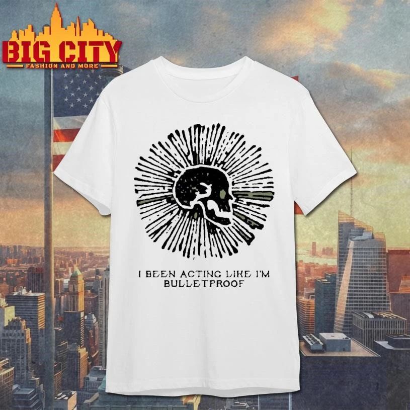 I Been Acting Like Im Bulletproof Skull Halo Vintage Aesthetic Casual Shirt