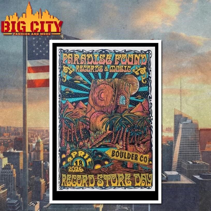 Paradise Found Records & Music Apr 18 2026 Boulder, CO Poster Shirt