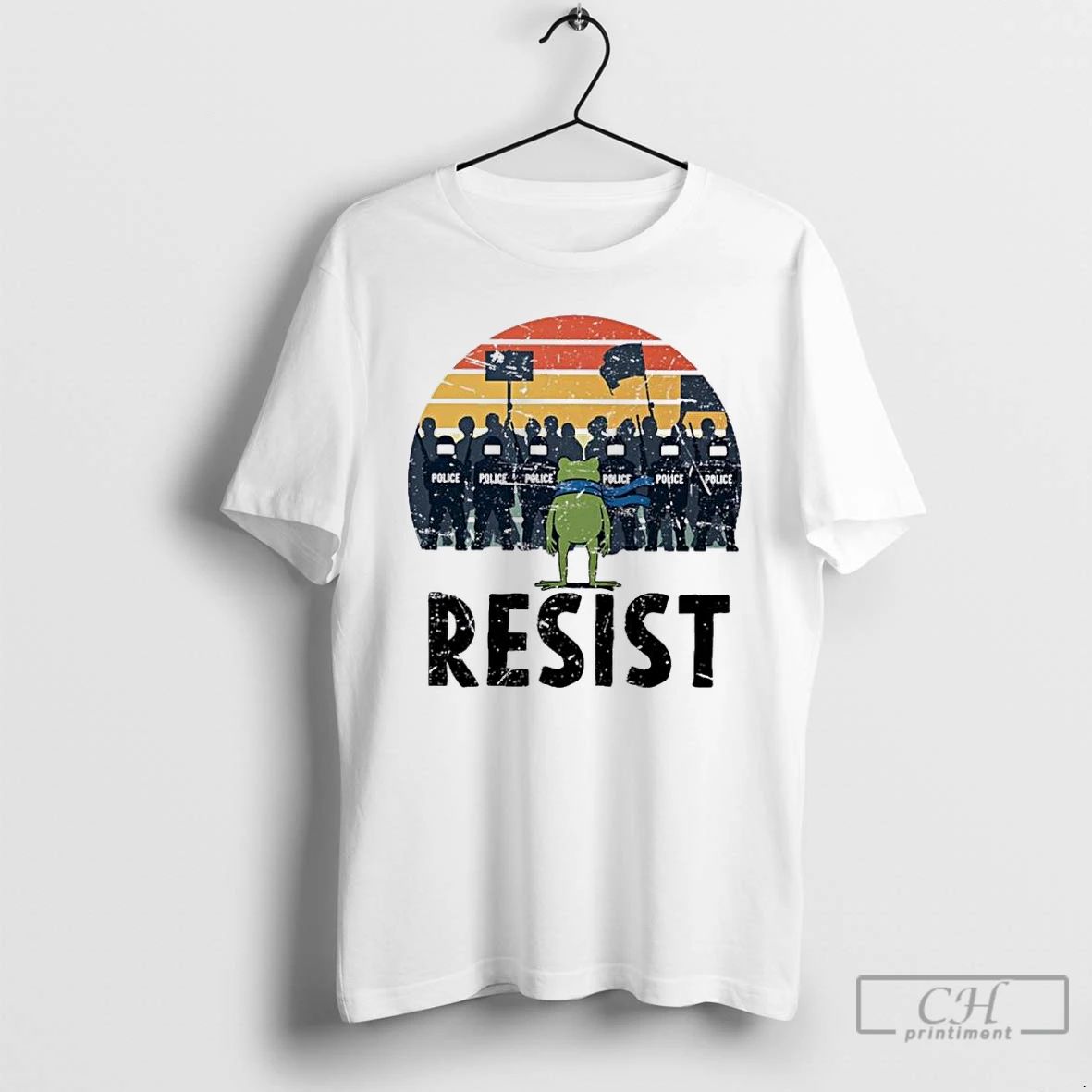 Classic Portland Frog Protester Resist Viral T Shirts