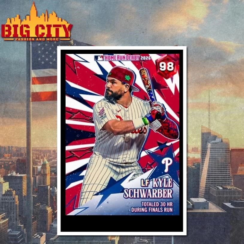 Philadelphia Phillies Kyle Schwarber LF Home Run Derby 2026 Baseball Fan Shirt