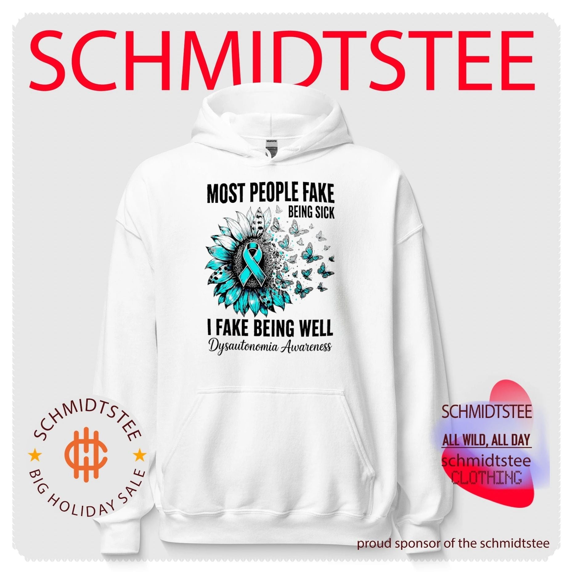 Most people fake being sick I fake being well Dysautonomia Awareness Ribbon shirt