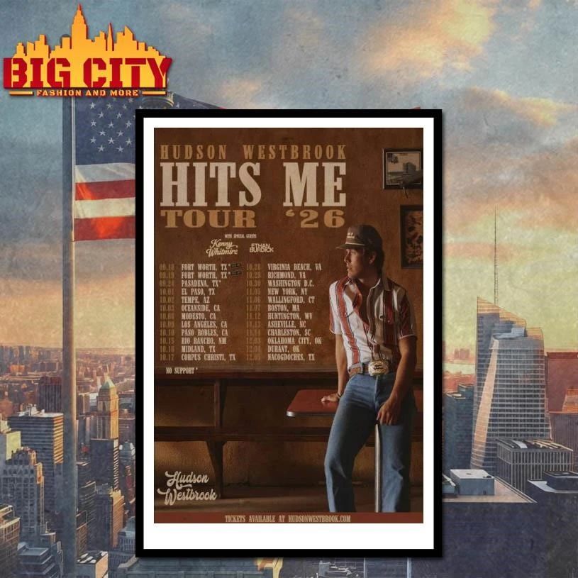 Hudson Westbrook Hits Me Tour ’26 Tour Poster Shirt