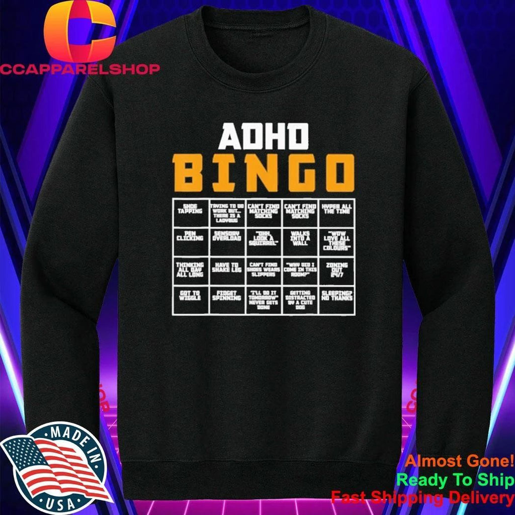 World Mental Health Awareness Day ADHD Bingo Shirt