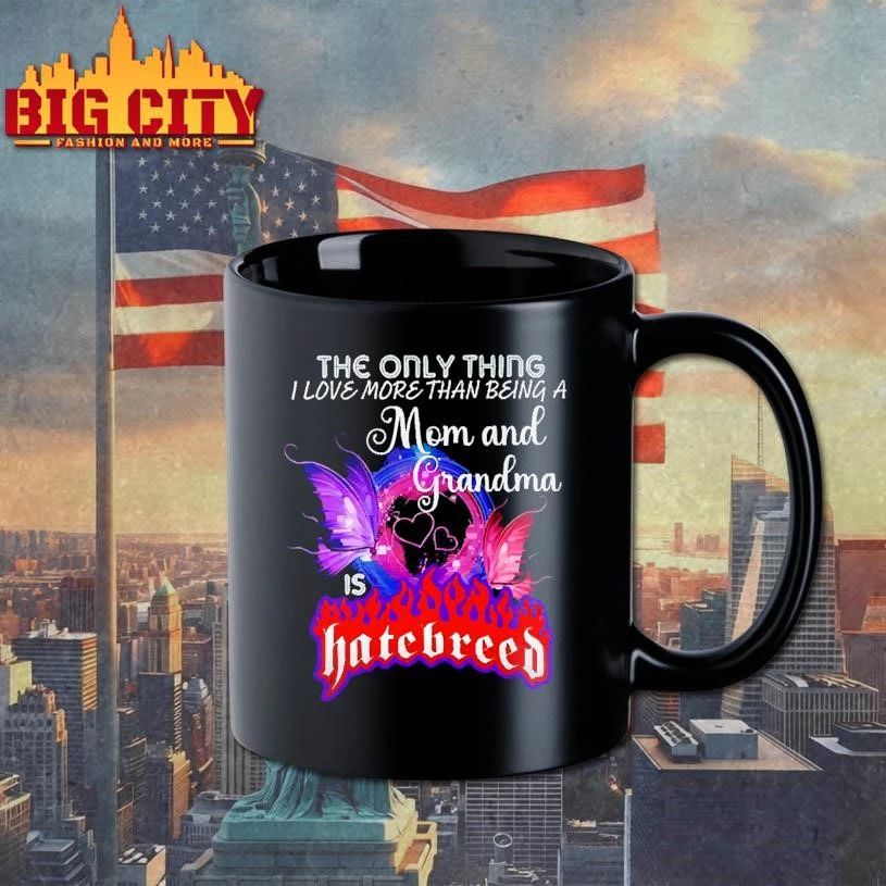 Mom and Grandma butterfly fire parody Hatebreed band shirt