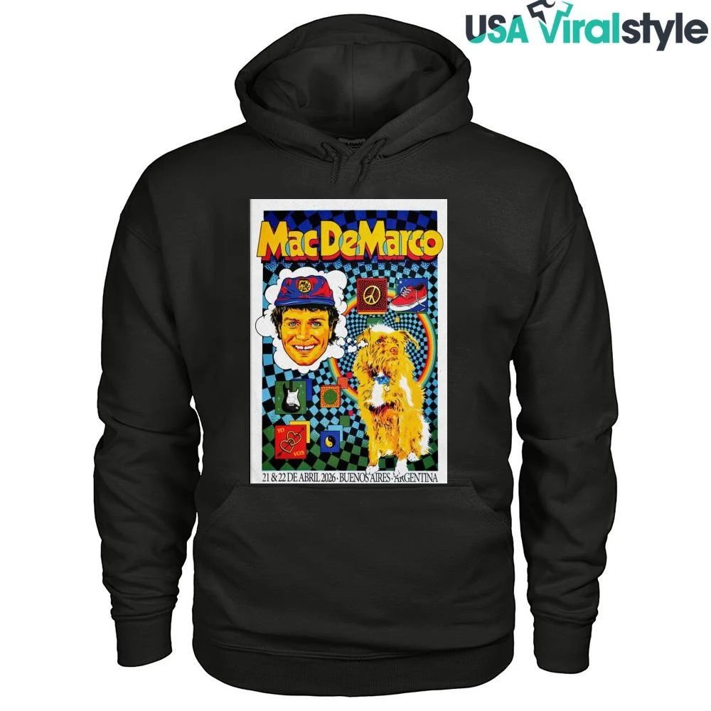 Mac Demarco Apr 21-22 2026 In Buenos Aires Argentina Poster Shirt