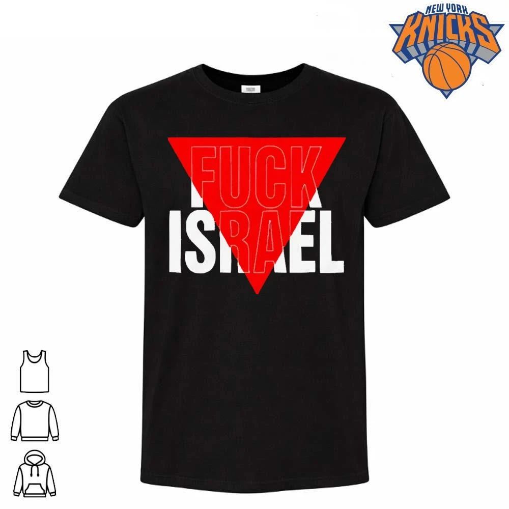 Fuck Israel Anti Political Statement Graphic Red Triangle Shirt