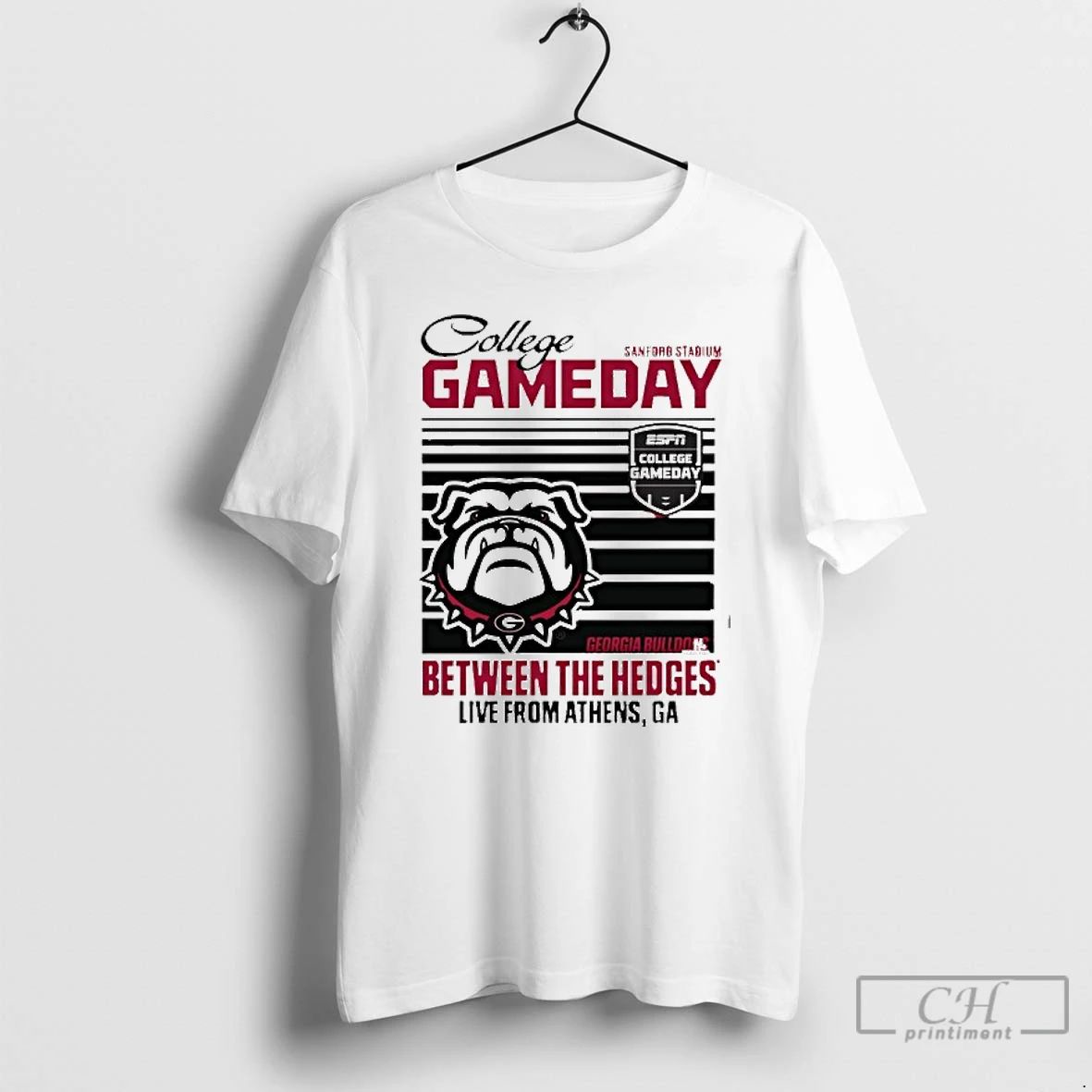 Classic College Gameday 2025 Georgia Bulldogs Between The Hedges T Shirts