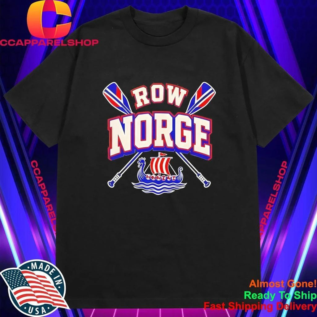 Row Norge Viking Ship Flag T-Shirt