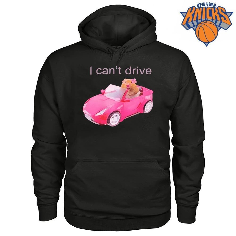 I Can’t Drive Cute Hamster Pink Convertible Car Meme T Shirt