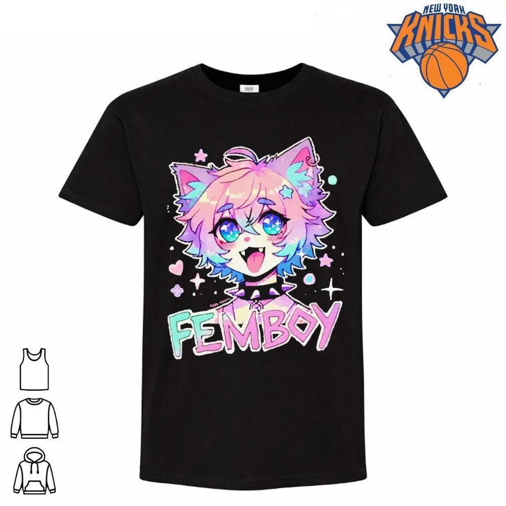 Cute Femboy Pastel Anime Cat Boy Aesthetic Graphic Shirt