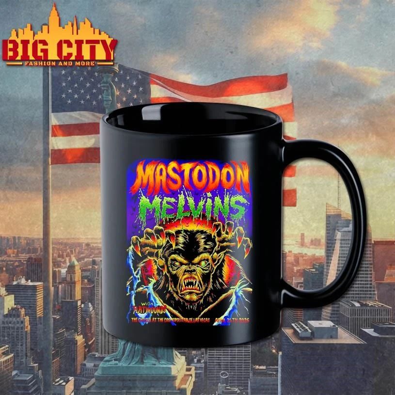 Mastodon With Melvins And Flatwounds Las Vegas 2026 Event Poster At The Chelsea At The Cosmopolit Of Las Vegas On April 24 2026 T-Shirt