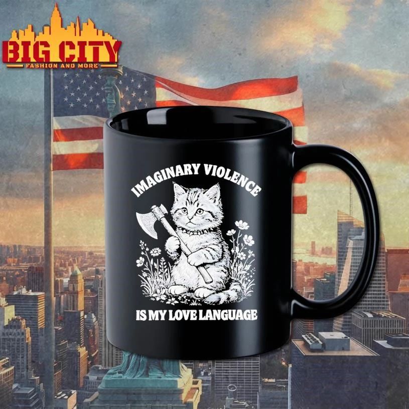 Imaginary Violence Is My Love Language Cat Shirt