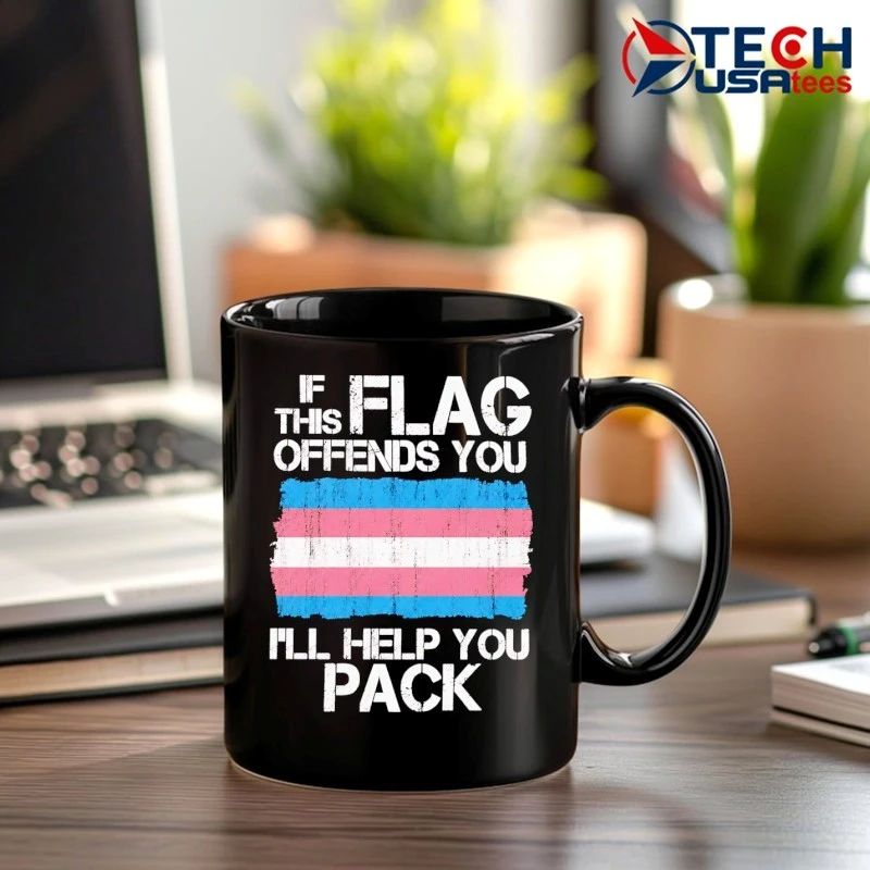 If this flag offends you I’ll help you pack trans flag shirt