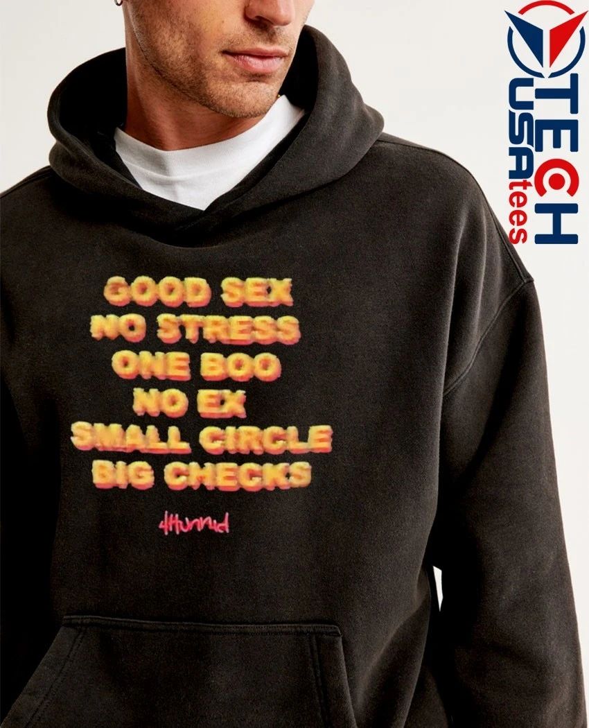 Good sex no stress one boo no ex small circle big checks shirt