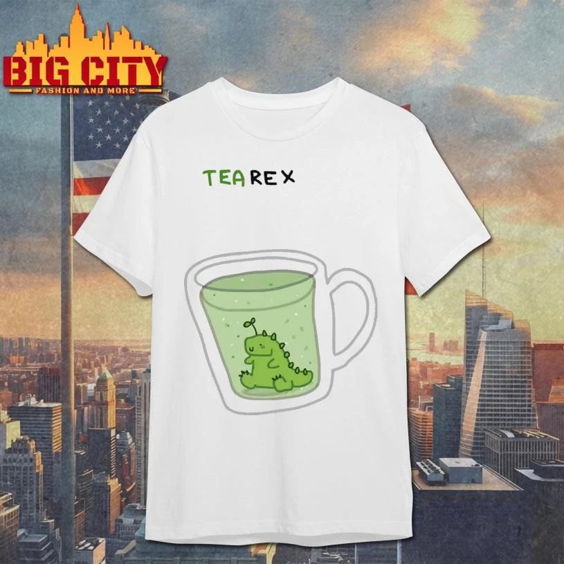 Tea Rex Matcha Green Cute Dinosaur Mug Pun Shirt